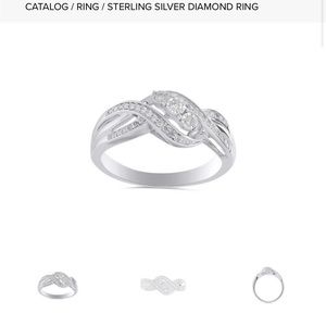 Silver and diamonds size 7